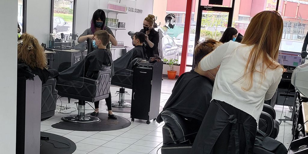 Master hair stylists at work at Gosu Hair in Kamloops, BC Master hair stylists at work at Gosu Hair in Kamloops, BC